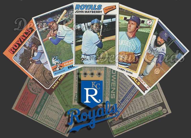 1975 Topps -79 Kansas City Royals 50 Card Team Starter Set / Lot